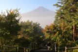 Chureito_012_10172016 - Looking back towards Mt Fuji through the fog as we went up the steps towards the Chureito Pagoda