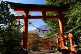 Chureito_121_10172016 - Looking through the torii gate towards Mt Fuji from the Chureito Pagoda car park area
