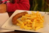 Cochem_007_06182018 - This was Tahia's bratwurst and fries dish served up at Zum Goldenen Fass