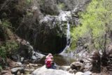 Cooper_Canyon_Falls_147_05012016 - Julie and Tahia enjoying a well-earned picnic at the base of Cooper Canyon Falls in fairly low flow in May 2016