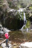 Cooper_Canyon_Falls_153_05012016 - Tahia checking out the Cooper Canyon Falls in low flow in May 2016