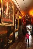 Copenhagen_309_07282019 - Tahia passing through a corridor full of paintings at the Rosenborg Castle in Copenhagen