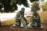 Copenhagen_434_07282019 - An interesting statue depicting some kind of series conversation between a man and woman in Copenhagen