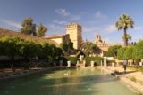 Cordoba_373_05312015 - Looking across a fountain pond towards the Alcazar de los Reyes Cristianos from its garden