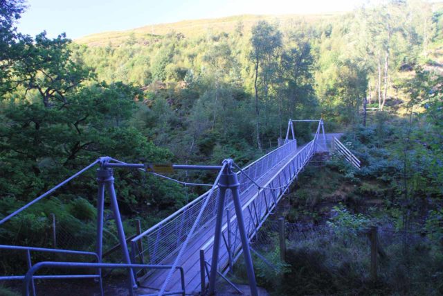 Corrieshalloch_022_08242014 - The suspension bridge spanning the Corrieshalloch Gorge above the Falls of Measach