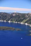 Crater_Lake_149_07152016 - Closer look at a colorful part of Crater Lake with a boat approaching