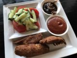Cultured_Caveman_001_iPhone_08162017 - Tahia's gluten free chicken tenders with some veggies at Cultured Caveman in Kenton