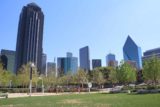 Dallas_748_03192016 - Looking towards a quieter side of the Klyde Warren Park still with the skyscrapers towering above the lawn area