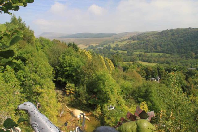 Dan-yr-Ogof_Showcaves__144_09042014 - Panorama over the Dan-yr-Ogof Showcaves complex with idyllic rural scenery beyond