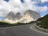 Dolomites_048_jx_07172018 - Driving the crazy twisty and narrow roads between Passo Sella and Sasso Pordoi in the Dolomites of Northern Italy