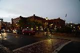 Downtown_Flagstaff_043_10082022 - Looking across the street towards the public square in downtown Flagstaff during twilight