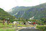 Drivandefossen_125_07212019 - Driving back through Morkrisdalen towards Skjolden with Liingafossen and a companion waterfall tumbling side by side in the background