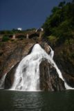 Dudhsagar_023_11122009 - Looking up at the Dudhsagar Falls from the plunge pool at its base