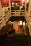 Durango_060_04152017 - Tahia going back down the steps towards the lobby of the Strater Hotel
