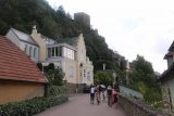 Durnstein_006_07072018 - Walking up a pathway between interesting buildings before reaching the small town of Durnstein overlooking the Danube in the Wachau Valley