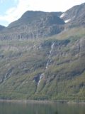 E6_102_jx_07082005 - Looking across Kåfjorden towards this thin waterfall that I think is on Melkelva ('Melkfossen'?) back in 2005