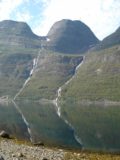 E6_105_jx_07082005 - Looking across Kafjorden towards a pair of waterfalls
