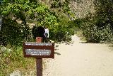 Eaton_Canyon_Falls_035_03192022 - Signage with an inspirational saying right where the trail split and the path on the right went up to Altadena Crest Trail