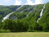 Eikesdalen_006_07032005 - Looking towards the pair of waterfalls Tverrgrovafossen and Hovlafossen