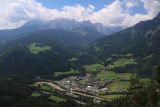 Eisriesenwelt_163_07042018 - Looking down at the town of Werfen as we were descending the cable car from the Eisriesenwelt Ice Caves