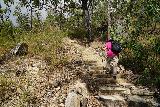 Emerald_Creek_Falls_026_06262022 - Mom still ascending more rock steps on the Emerald Creek Falls Walk