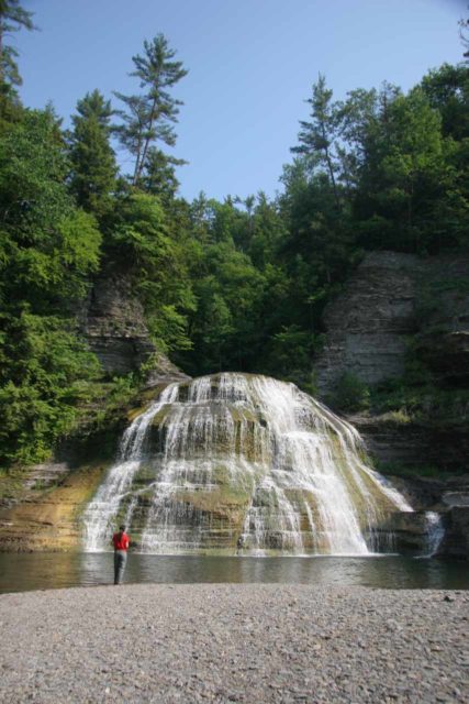 Enfield Falls, which sat at the mouth of the Enfield Glen - the gorge cutting through Robert H Treman State Park