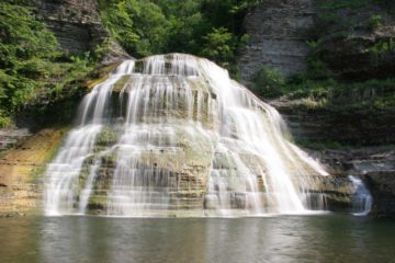 Lower Falls (or Enfield Falls) is the other major waterfall attraction of Robert H. Treman State Park near Ithaca, New York.  As the name suggests, it's at the foot of the...
