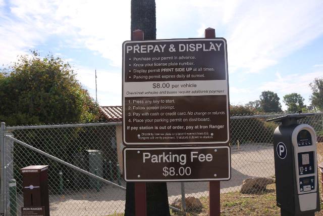 Escondido_Falls_009_04072019 - Charging for parking at the Escondido Falls Trailhead (this picture was taken in April 2019, but the price has since increased)