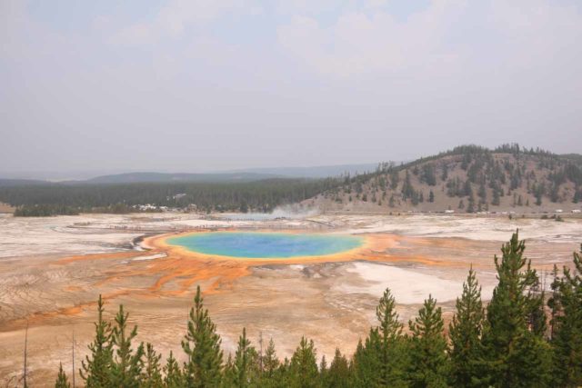 Fairy_Falls_Yellowstone_035_08112017 - The Grand Prismatic Spring Overlook from the newly-built spur trail uphill from the Fairy Falls Trail as seen in August 2017