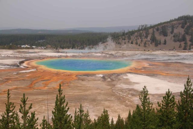 Fairy_Falls_Yellowstone_054_08112017 - Now that the Grand Prismatic Spring Overlook viewing area and trail has been established, this view was now sanctioned, but it was also very crowded