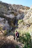 Fall_Creek_Falls_246_01082022 - Jay making the final approach to the base of Fall Creek Falls