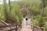 Firehole_Canyon_Drive_060_08142017 - Going down the wooden steps to access the Firehole Swimming Area
