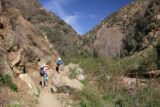 Fish_Canyon_Falls_035_02132016 - Context of the crew hiking on more familiar trail surrounded by the natural beauty of the mountains, the vegetation, and the Fish Creek itself
