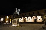 Florence_114_11202023 - Frontal look across the equestrian statue in the Piazza della Santissima Annunziata