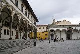 Florence_167_11202023 - Looking alongside the northwestern side of the Piazza della Santissima Annunziata