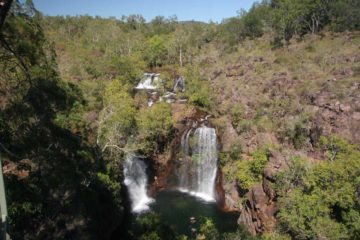 Florence Falls was probably our favorite waterfall in Litchfield National Park.  What made this waterfall stand out to Julie and I was its multi-tiered multi-segmented shape with a crocodile-free...