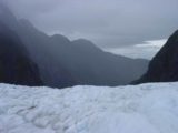 Franz_Josef_helihike_092_11222004 - Looking down the Franz Josef Glacier at the weather that we had to contend with on that day in November 2004