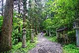Fudo_Falls_034_07192023 - Looking towards the Cheng Army continuing further along the lamp pillar-lined path from the Sakuramatsu Shrine to the Fudo Falls