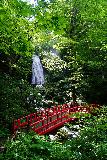 Fudo_Falls_093_07192023 - The money shot of the red bridge fronting the Hachimantai Fudo Falls