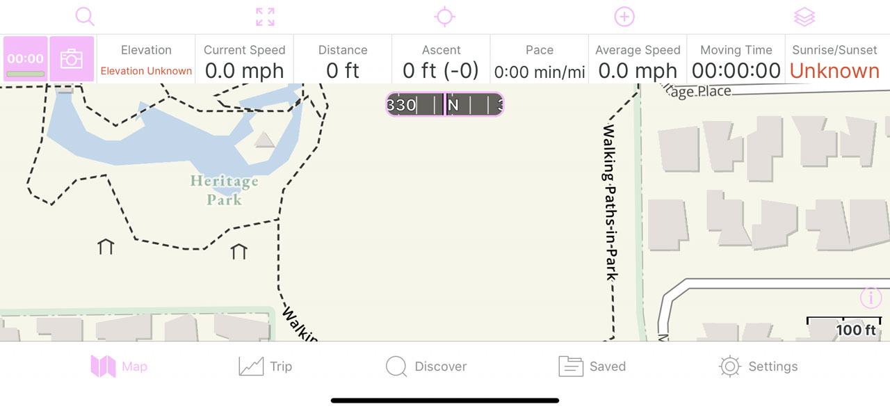 Maps on Gaia GPS have superior detail even on its included base layer