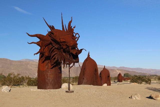 Galleta_Meadows_012_02082019 - This dragon was one of many interesting metal sculptures in the Galleta Meadows Estate at Borrego Springs. These were literally neighbors to the campground and trailhead of Borrego Palm Canyon