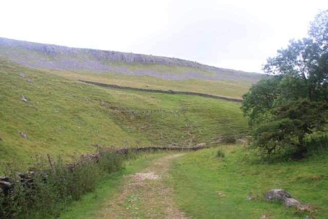 Gaping_Gill_111_08172014 - Descending the grassy moors along the stone sheep walls after having had my fill of the Gaping Gill