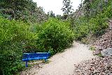 Garden_Creek_Falls_009_07292020 - Walking past this blue bench on the way up to Garden Creek Falls