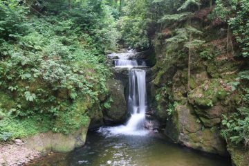 The Geroldsau Waterfall was one of the more obscure waterfalls that we've encountered in our waterfalling tour of Germany.  In this particular case, we hardly saw any fanfare nor signage...