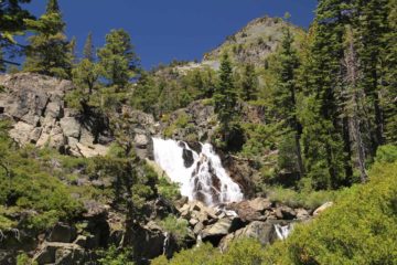 Modjeska Falls (also known as Upper Glen Alpine Falls) was the other main waterfall on Glen Alpine Creek, which drained into the scenic Fallen Leaf Lake.  While this 50ft waterfall wasn't anything...