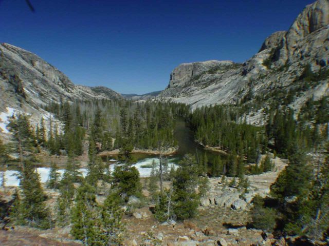 Glen_Aulin_camp_003_05302004 - Gorgeous view of the Tuolumne River and surrounding granite peaks from the vicinity of the Glen Aulin High Sierra Camp