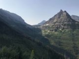 Going_to_the_Sun_Rd_009_iPhone_08062017 - Looking towards the shapely peaks of the massif containing Logan Pass as we were making our way up to the apex of the Going-to-the-Sun Road