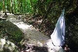 Gozalandia_136_04172022 - Noticing a huge trash bag where rubbish must have been collected at the Gozalandia Waterfalls