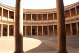 Granada_1149_05282015 - Looking between columns towards the circular open area at Palacio de Carlos V