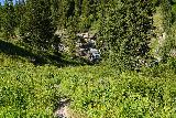 Granite_Falls_026_08072020 - Context at the overgrown scrambling path leading closer to the base of Granite Falls